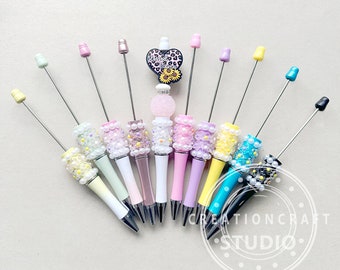Pearl Floral Beadable Pen, Pen Bar Blanks for Beading, Fancy Beadable Pens