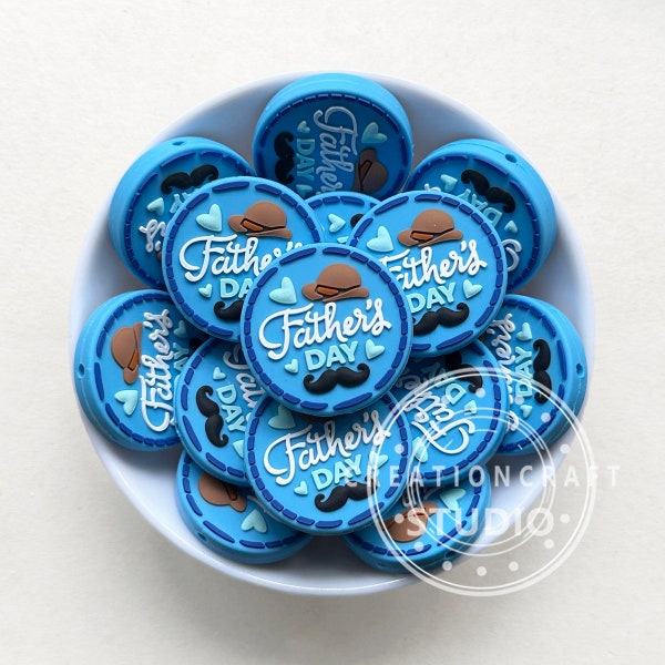 Cowboy Father's Day Focal Beads,Western Dad Beads,Cowboy Dad Silicone Beads