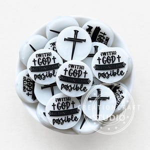 Cross Focal Beads,With God Silicone Beads,Wholeslae Beads,DIY Beaded Pen