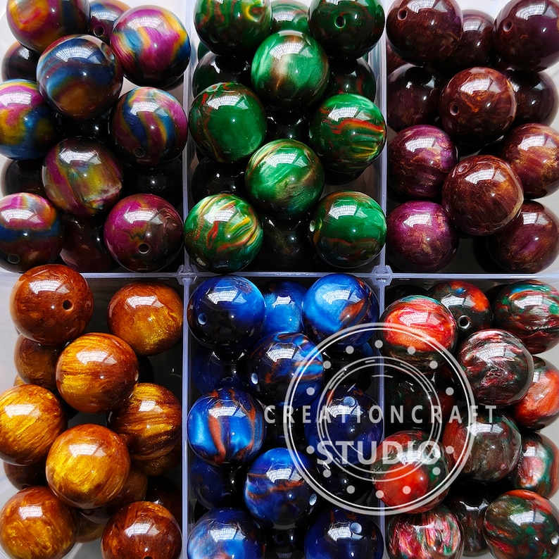 20mm Pearlescent Jelly Bead Chunky Bubblegum Pearls,Acrylic Gumball Beads,20mm Beads