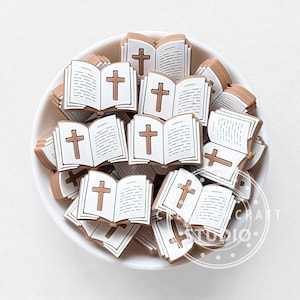 Holy Bible Cross Silicone Focal Loose Beads,Bulk Beads DIY Keychain