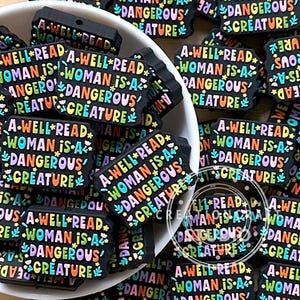 Lustige Lese Fokal Perlen, Silikon Bead für Lanyard Schlüsselbund, Fokalstift DIY