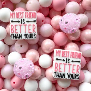 24/48Pcs Assorted Pack, Loose Beads, Best Friend Focal Beads, Silicone Beads Mixed, Bulk Beads