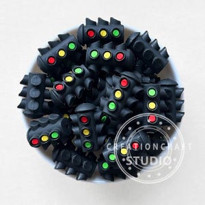 New 3D Traffic Light Focal Beads,Focal Silicone Beads,DIY Keychain Craft Decoration