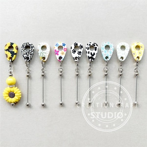 New Print Straw Charm Beadable,DIY Cup Charm,Beadable Blank,Beadable Charm
