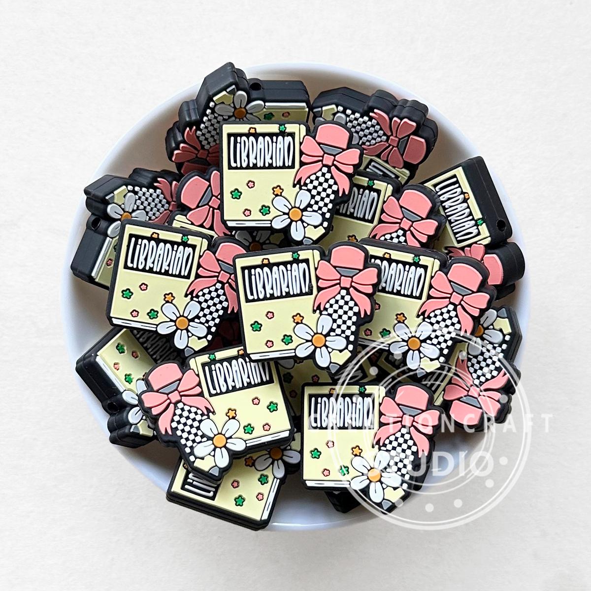 Pencil Book Silicone Focal Beads,Silicone Beads,Keychain Making for Beaded Pen