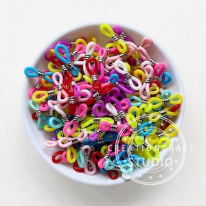 50/100PCS Mixed Color Anti-Slip Eyeglass Chain Ends Retainer, Adjustable Rubber Eyeglass Strap, Spectacle End Connectors, Eyeglasses Holder