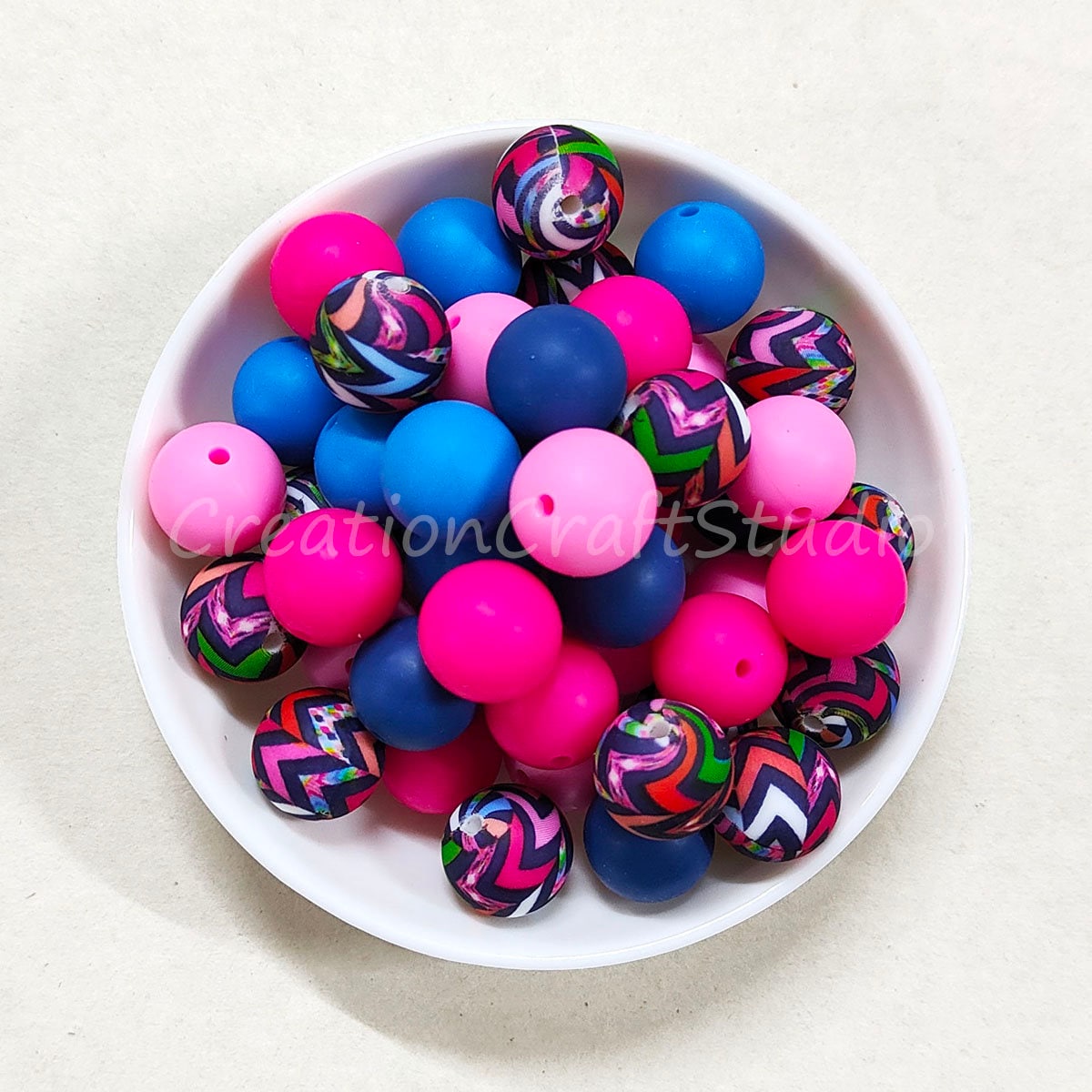 Round Silicone Bulk Mix Color Beads For Jewelry Making Diy