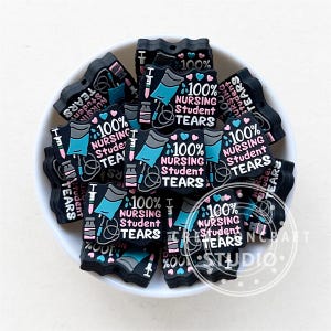 Nurse Silicone Focal Beads, Silicone Beads, Nurse Life Beads