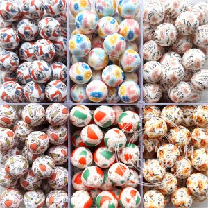 Bulk Silicone Beads, 15mm Round Print Beads, Silicone Loose Beads, 15mm Beads Bulk, Pearls Beads