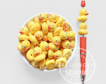 New 3D Duck Shape Acrylic Beads,Focal Loose Beads DIY Pen Beaded Jewelry Charm