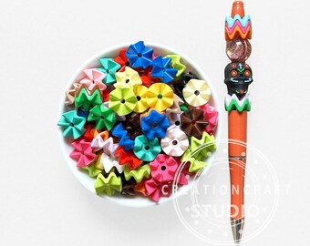 New Wavy Spacer Acrylic Beads,Loose Beads DIY Beadable Pen Party Craft Accessories