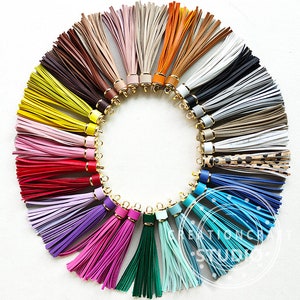 10cm PU Leather Tassel for Key Chain, Fringe Accessories, Tassel for Handbag, Keychain Tassel, PU Tassel DIY Bag Charm Decoration