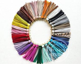 10cm PU Leather Tassel for Key Chain, Fringe Accessories, Tassel for Handbag, Keychain Tassel, PU Tassel DIY Bag Charm Decoration