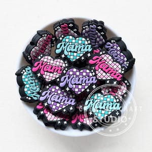 Mama Silicone Beads,Focal Beads,Bulk Silicone Beads,Mama Heart Beads