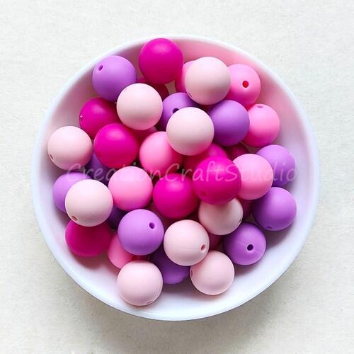 Bulk Silicone Beads 12/15mm Round Silicone Beads Mix 4 Etsy