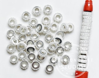 8mm Faux Pearl Metal Beads,Spacer Loose Beads Wholesale Jewelry Making