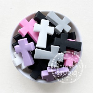 Perles en silicone à focale croisée, Perles croisées, Perles en vrac
