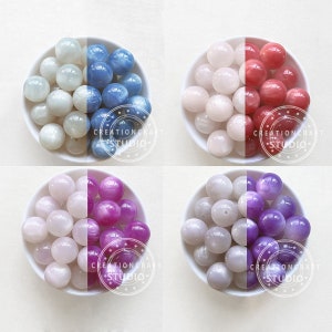 20mm Sensitive Beads Change Color Under Sun, Pearlescent Gumball Beads, Chunky Bubblegum Beads,Acrylic Beads