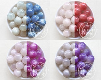 20mm Sensitive Beads Change Color Under Sun, Pearlescent Gumball Beads, Chunky Bubblegum Beads,Acrylic Beads