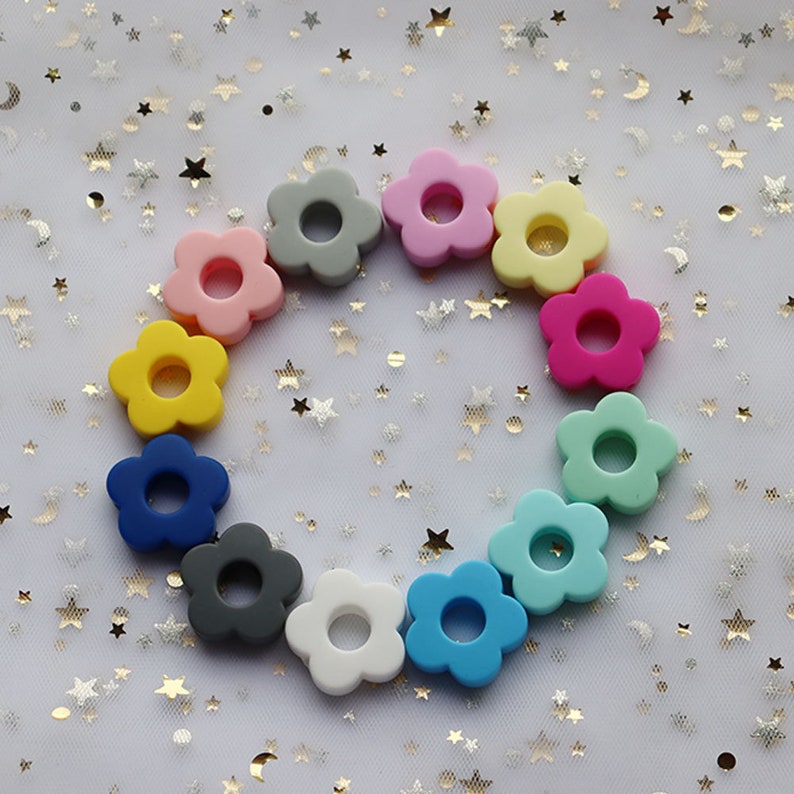 Flower Silicone BeadsBPA Free DIY Craft Supplies Flower Etsy