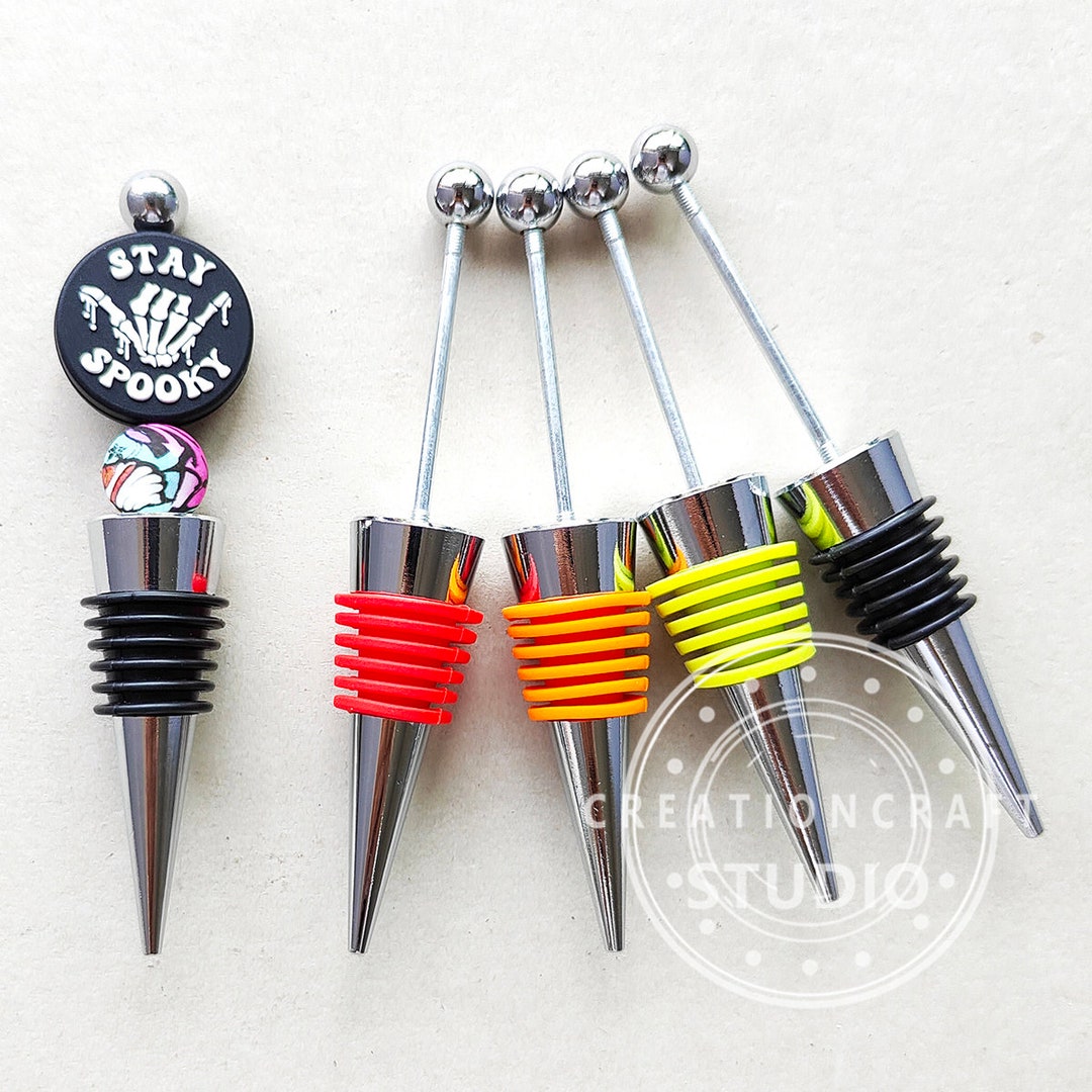 Beadable Wine Stopper Blank, DIY Wine Drinker, Beadable Bottle Stopper