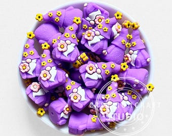 New 3D Flower Gnome Silicone Beads,Focal Shape Beads DIY Craft Beaded Pen