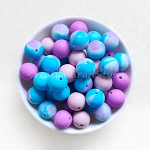 Wholesale Beads, Print Silicone Beads, Round Silicone Beads, 12mm/15mm Silicone Bead, Mixed Beads, Jewelry Beads, Eco-friendly