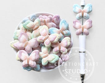 Large Butterfly Acrylic Focal Beads for Beaded Charm Accessories