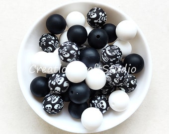 Vente en gros Perles en silicone, Perles en silicone rondes de 12/15 mm, Perles en silicone, Collier bricolage, Porte-clés à breloques, Perles en silicone de couleurs mélangées