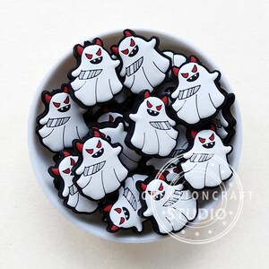 Cuentas focales de fantasmas de Halloween, cuentas de silicona de Halloween