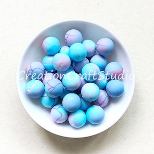 Wholesale Silicone Beads, 12/15mm Round Print Beads, Silicone Loose Beads, 10-100Pcs Bulk Beads, Jewelry Making, Silicone Ball