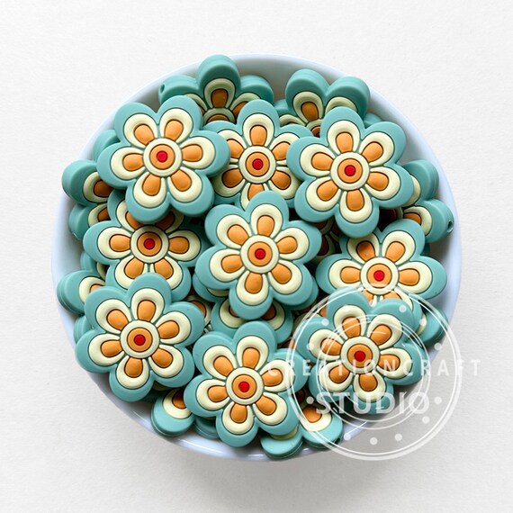 thumbnail image 2 of 50x 17mm Colorful Silicone Hexagon Focal Beads Geometric Spacer Beads MultiColor 2 of 13