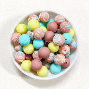 12/15mm Silicone Beads Craft Supplies, Round Loose Beads, Soft Beads, Jewelry Making, Mixed Silicone Round Beads, Wholesale Silicone Beads