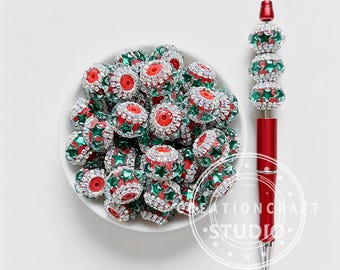 Ausgefallene Stern-Strass-Acrylperlen, große Auswahl an ausgefallenen Weihnachtsperlen zum Selbermachen