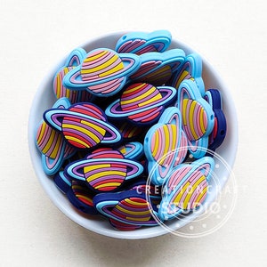 Massenuniversum Planeten-Fokal-Silikon-Perlen, DIY Charme-Schlüsselanhänger Lanyards Schmuckherstellung, Großhandelssilikon-Perlen