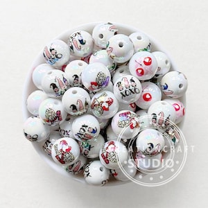 Bulk Acrylic Beads,16mm Loose Beads,UV Gumball Beads,Valentines Day Beads