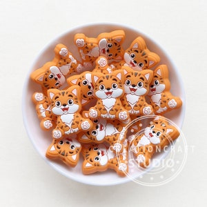 Katze Perlen, Stift Fokal Perlen, Tier Katze Silikonperlen