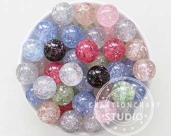 16mm Sparkle Glitter Round Beads,Acrylic Beads,Bulk Beads for Pen Craft Supplies