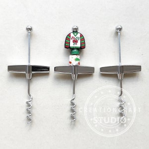 Beadable Wine Corkscrew, Beadable Wine Bottle Openers, Wine Charms