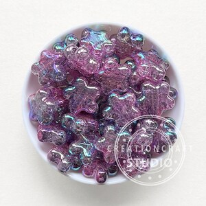 AB Crack Star Acrylic Beads, Iridescent Gradient Star Beads, Resin Beads,Pen Focal Beads image 4
