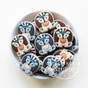 Indian Hedgehog Silicone Beads,Animal Beads, Beads BUlk