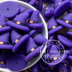 3D Witch Hat Silicone Beads,Focal Beads,Halloween Beads,Keychain Making,3D Halloween Beads