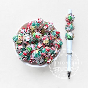 Christmas Fancy Beads,Polymer Clay Beads,Focal Beads,Beads for Pen Charm