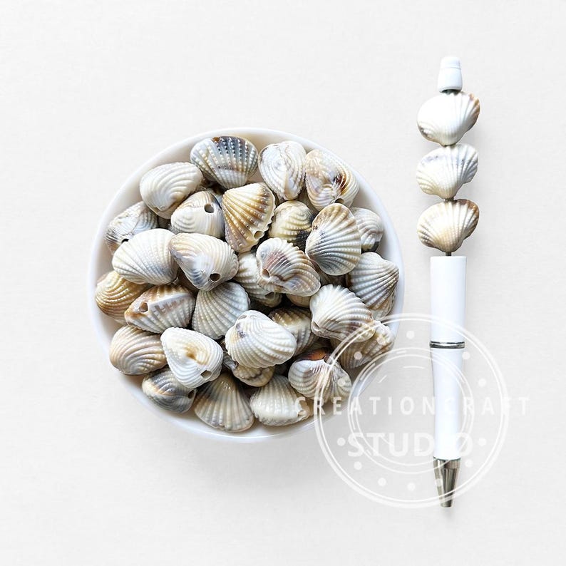 Faux Shell Acrylic Beads DIY Boho Bracelet Necklace Beaded Charm - Etsy