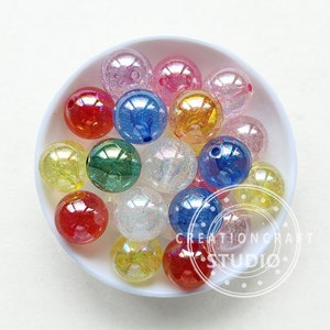 20mm Assorted Color Transparent Jelly Bubble Beads ,Bubblegum Beads, Chunky Acrylic Beads,20mm Beads