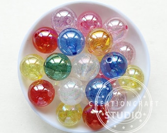 20mm Assorted Color Transparent Jelly Bubble Beads ,Bubblegum Beads, Chunky Acrylic Beads,20mm Beads