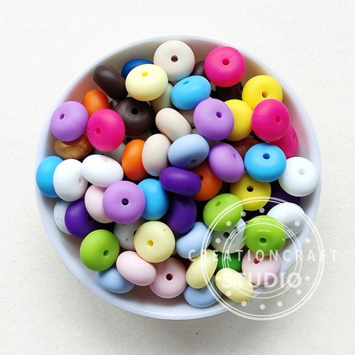 50 stks/partij Abacus Siliconen Kralen Decoratieve Losse Kralen Voor Het Maken Van Sieraden Armbanden Kettingen Oorbellen Siliconen Kralen  36