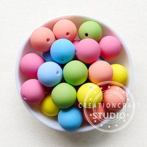 20mm Matte Rubber Like Chunky Bubblegum Beads, Acrylic Gumball Beads in Bulk, 20mm Bubblegum Beads