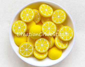 Wholesale Yellow Orange Silicone Beads, Silicone Focal Beads, 1-50Pcs 22mm Orange Beads, DIY Pen, Silicone Beads for Lanyards